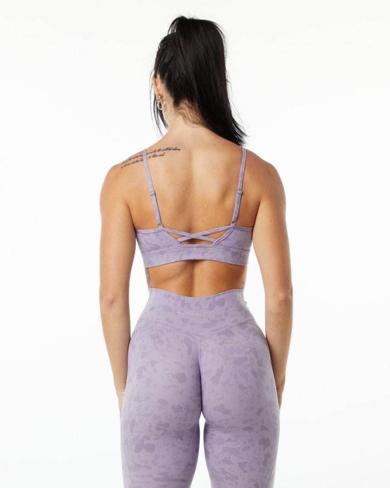 Alphalete Surface Limitless Bra Naisten Urheiluliivi Pebble Print Misty Lilac | GPCQJ-2054