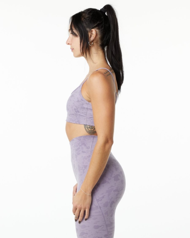 Alphalete Surface Limitless Bra Naisten Urheiluliivi Pebble Print Misty Lilac | GPCQJ-2054