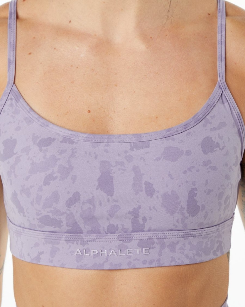 Alphalete Surface Limitless Bra Naisten Urheiluliivi Pebble Print Misty Lilac | GPCQJ-2054