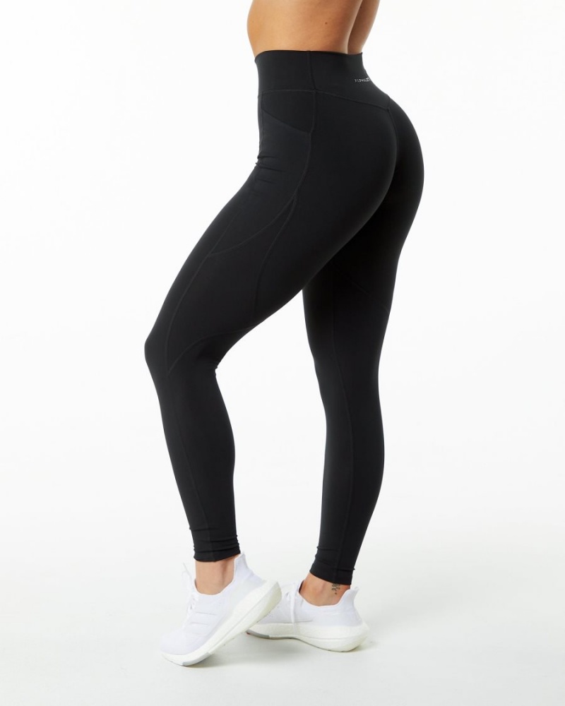 Alphalete Surface Pocket Legging 29" Naisten Leggings Mustat | RQBNF-7461