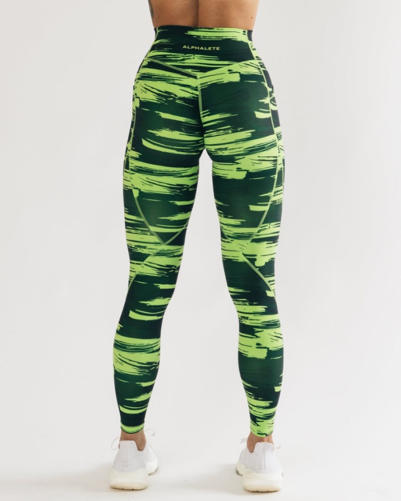 Alphalete Surface Pocket Legging Naisten Leggings Camo | TDIFM-2759