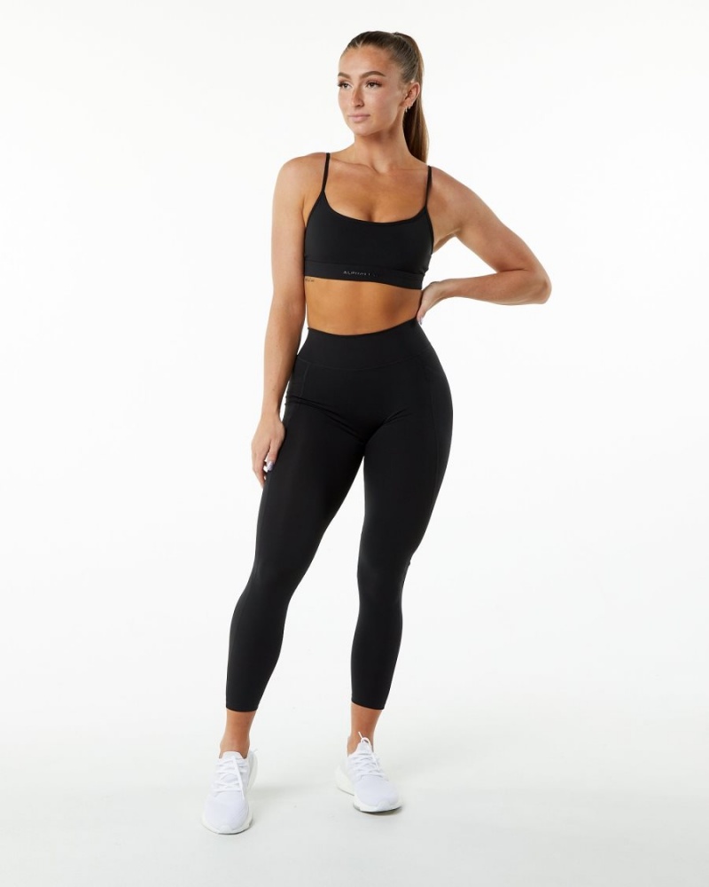 Alphalete Surface Pocket Legging Naisten Leggings Mustat | JEIDM-1806