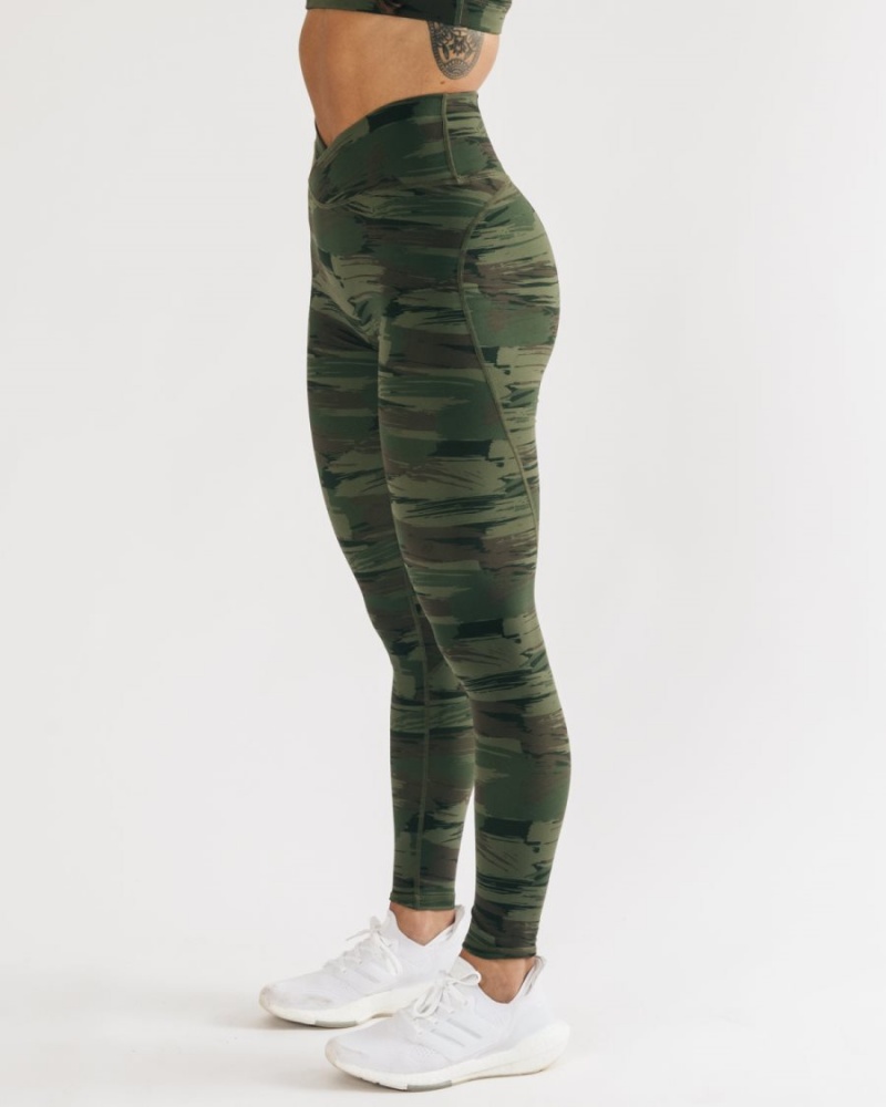 Alphalete Surface Power Legging Naisten Leggings Oliivinvihreä Camo | WLJIK-5071