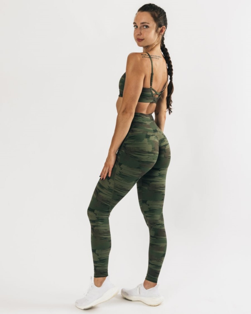 Alphalete Surface Power Legging Naisten Leggings Oliivinvihreä Camo | WLJIK-5071