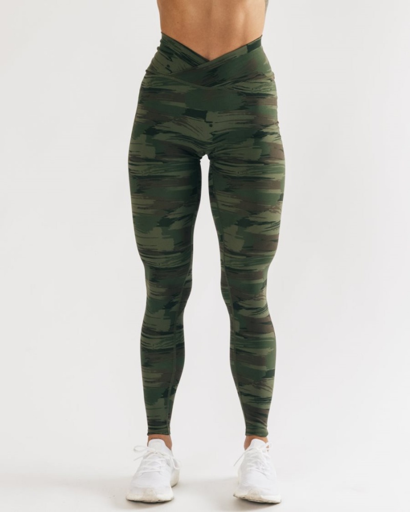 Alphalete Surface Power Legging Naisten Leggings Oliivinvihreä Camo | WLJIK-5071