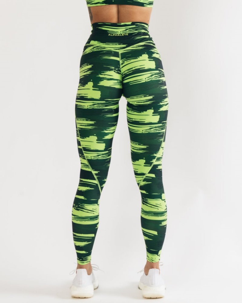 Alphalete Surface Power Legging Naisten Leggings Camo | PFAQE-2108