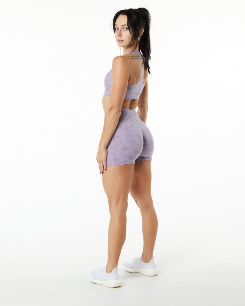 Alphalete Surface Power Lyhyt 5" Naisten Shortsit Pebble Print Misty Lilac | BTOSU-9173