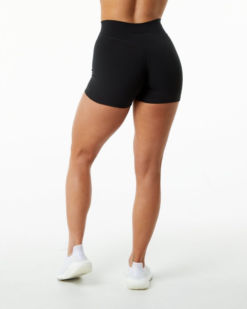 Alphalete Surface Power Lyhyt 5" Naisten Shortsit Mustat | GDSRJ-9467