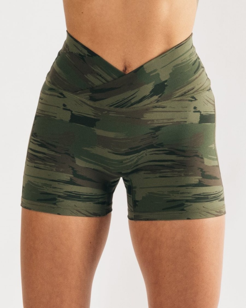 Alphalete Surface Power Lyhyt 5" Naisten Shortsit Oliivinvihreä Camo | NZFSP-8175