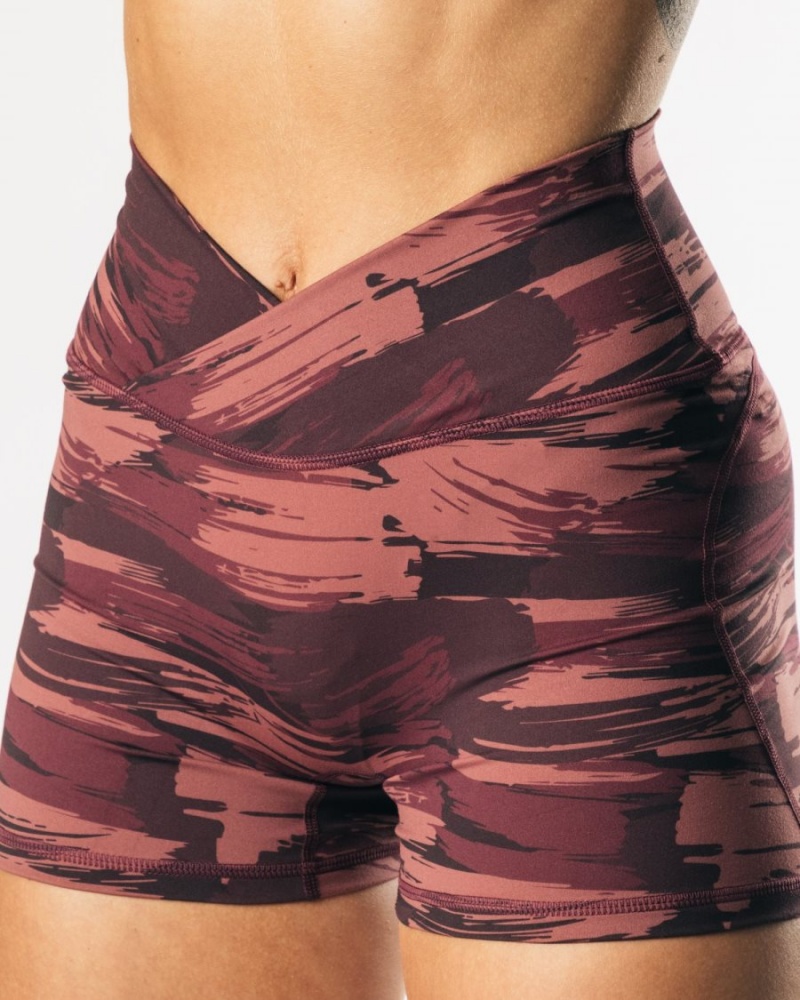 Alphalete Surface Power Lyhyt 5" Naisten Shortsit Viininpunainen Camo | NBIZW-4308