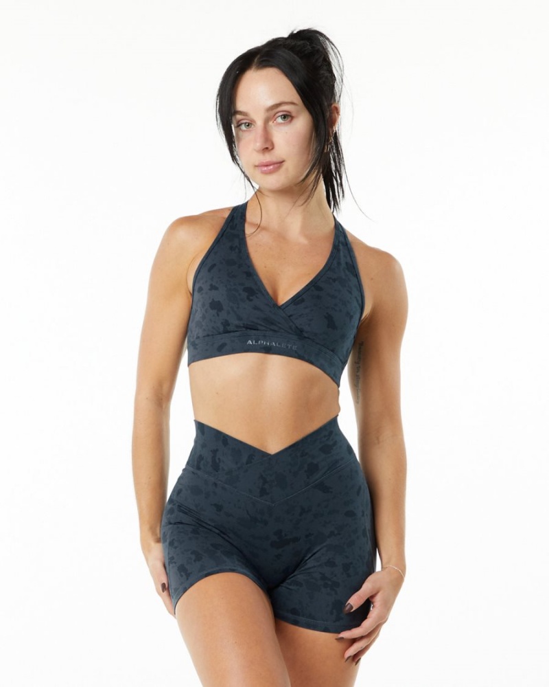 Alphalete Surface Wrap Bra Naisten Urheiluliivi Sininen | FXYDH-2065