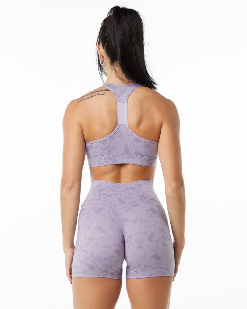 Alphalete Surface Wrap Bra Naisten Urheiluliivi Pebble Print Misty Lilac | IXWTC-3189