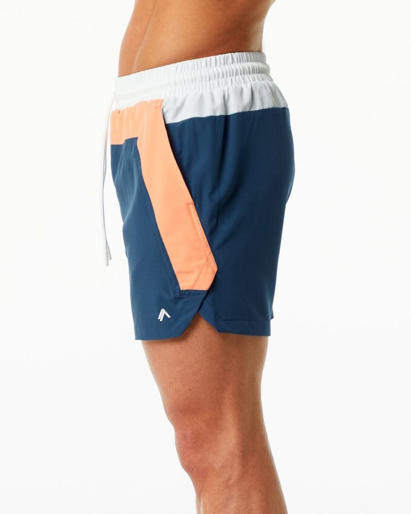 Alphalete Swim Trunk 5.5" Miesten Boardshortsit Oranssi Sininen | DZJBH-1467