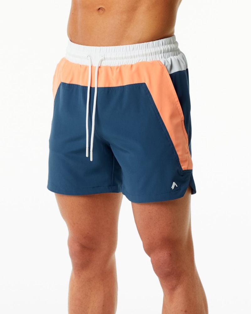 Alphalete Swim Trunk 5.5" Miesten Boardshortsit Oranssi Sininen | DZJBH-1467