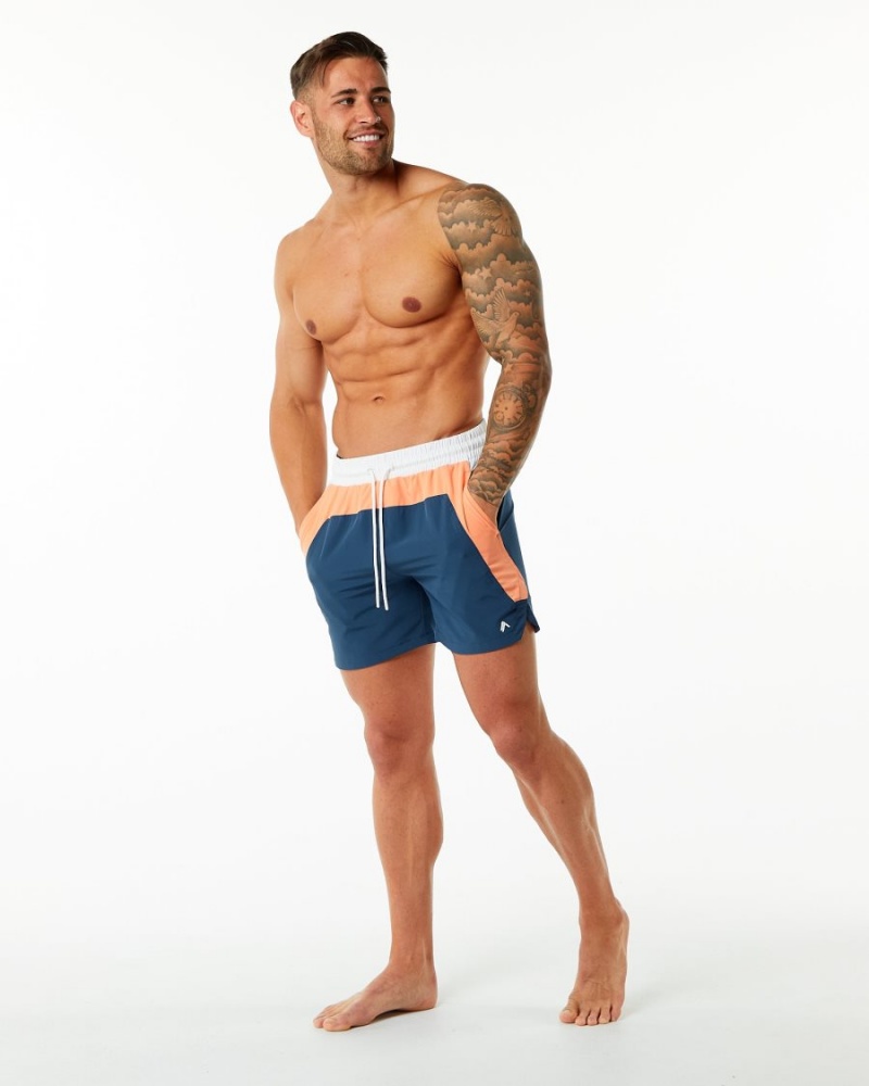 Alphalete Swim Trunk 5.5" Miesten Boardshortsit Oranssi Sininen | DZJBH-1467