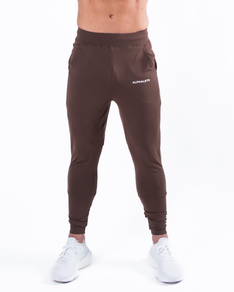 Alphalete Trace Jogger Miesten Juoksuvaatteet Kahvi | CQMDX-4605