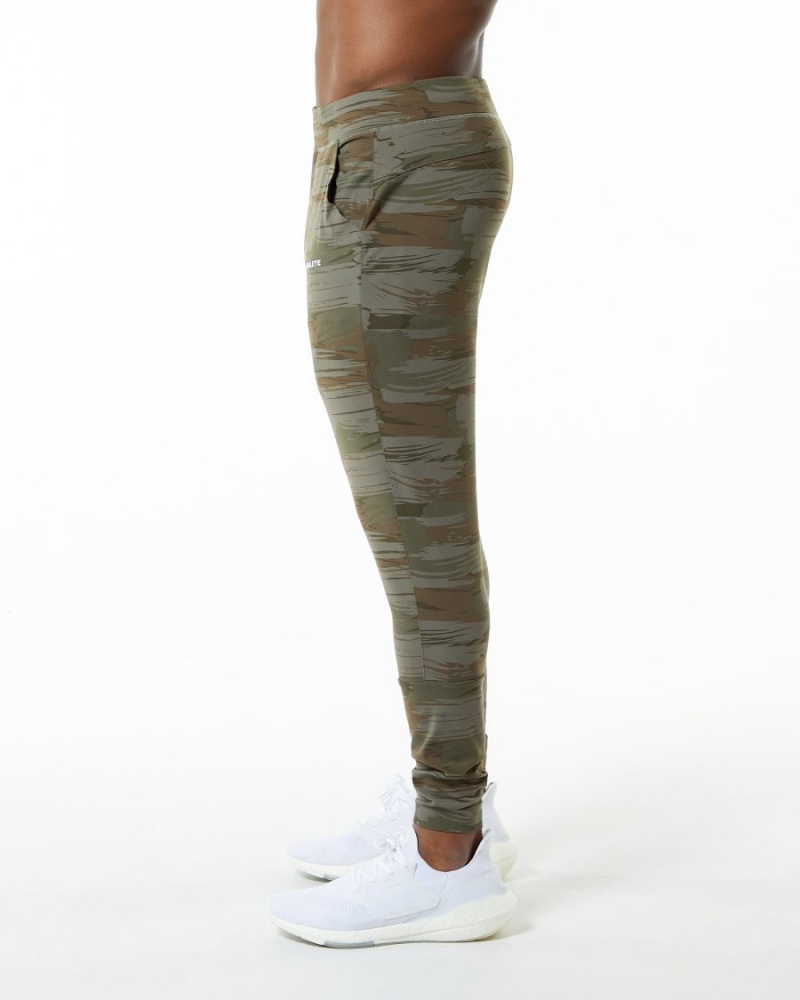 Alphalete Trace Jogger Miesten Juoksuvaatteet Oliivinvihreä Camo | VKWGT-8576