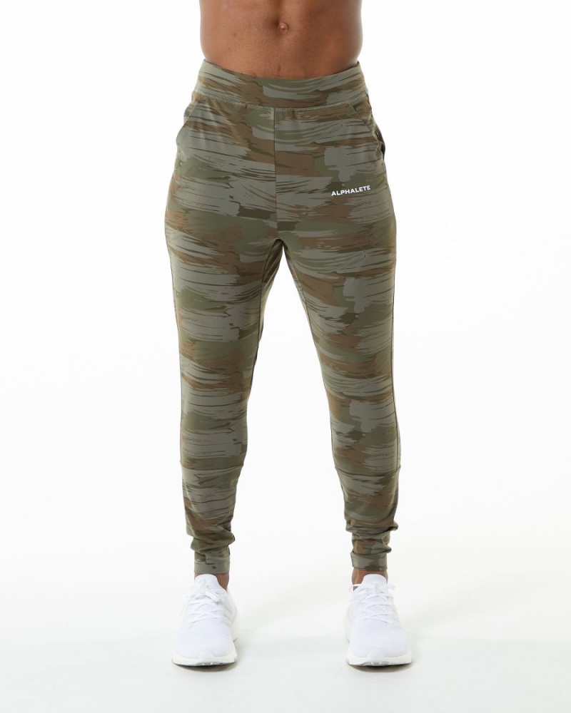 Alphalete Trace Jogger Miesten Juoksuvaatteet Oliivinvihreä Camo | VKWGT-8576