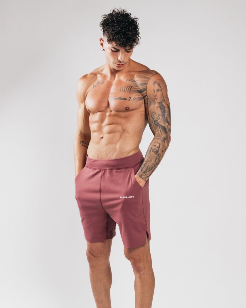 Alphalete Trace Lyhyt 8" Miesten Shortsit Mauve | ICYTW-5418