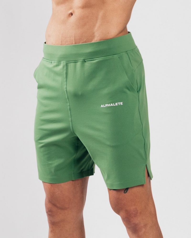 Alphalete Trace Lyhyt 8" Miesten Shortsit Vihreä | GEYHB-2341