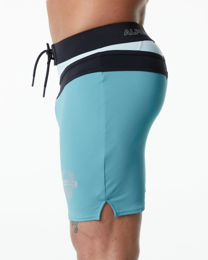 Alphalete Trident Kilpailu Lyhyt Miesten Boardshortsit Teal | CVZIS-7582