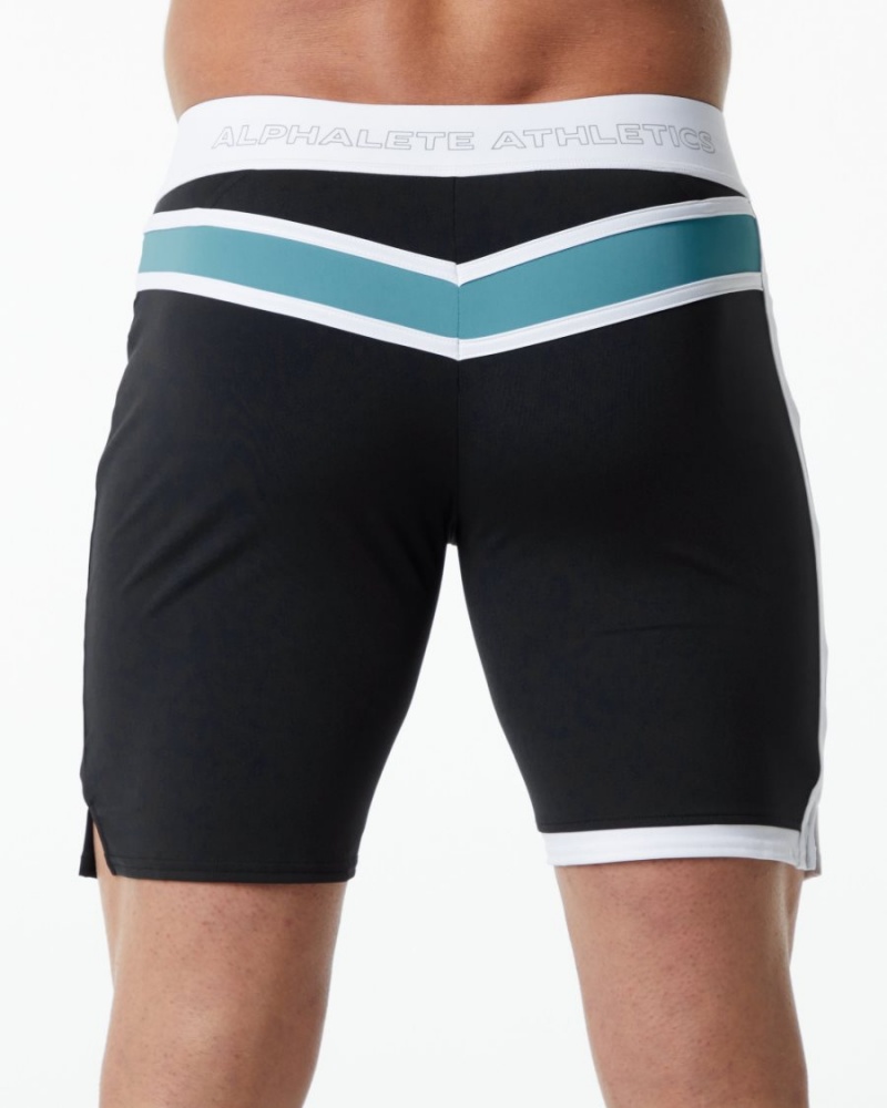 Alphalete Trident Kilpailu Lyhyt Miesten Boardshortsit Mustat | LINBX-2549