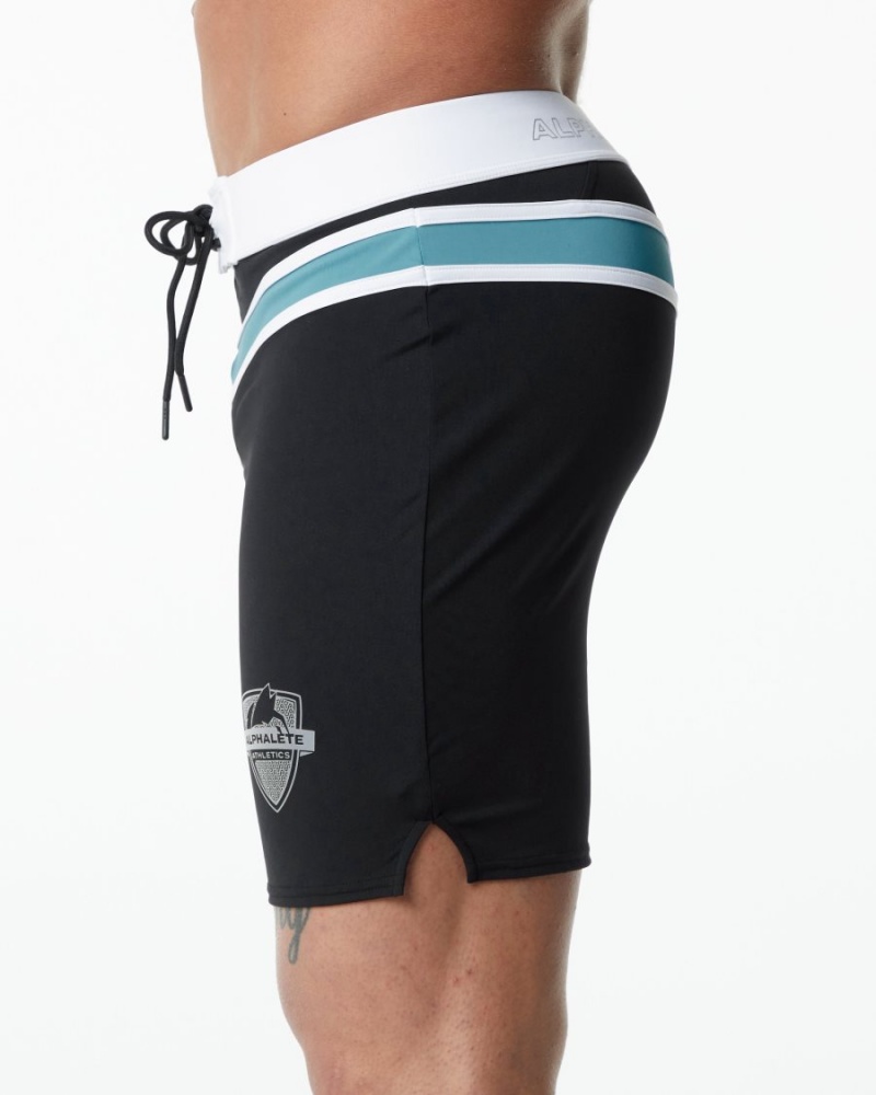 Alphalete Trident Kilpailu Lyhyt Miesten Boardshortsit Mustat | LINBX-2549