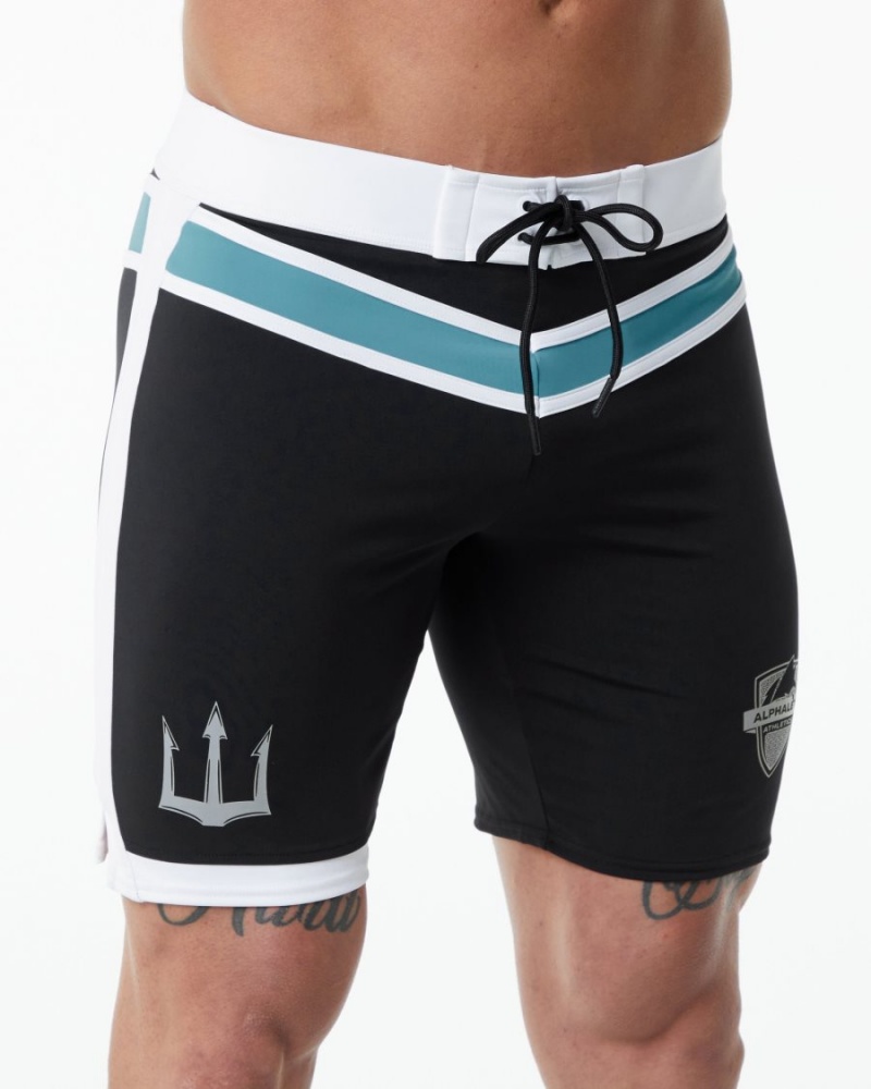 Alphalete Trident Kilpailu Lyhyt Miesten Boardshortsit Mustat | LINBX-2549