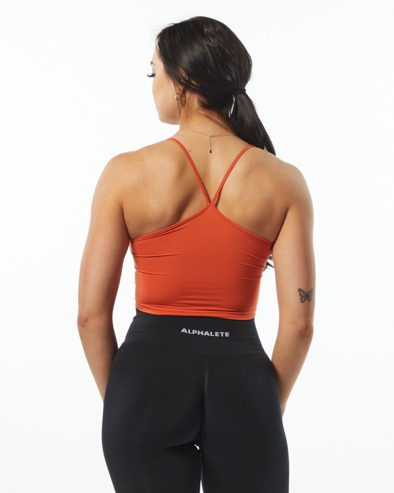 Alphalete Ultrasoft Camisole Tank Naisten Hihaton Paita Oranssi | ZXSBF-6019