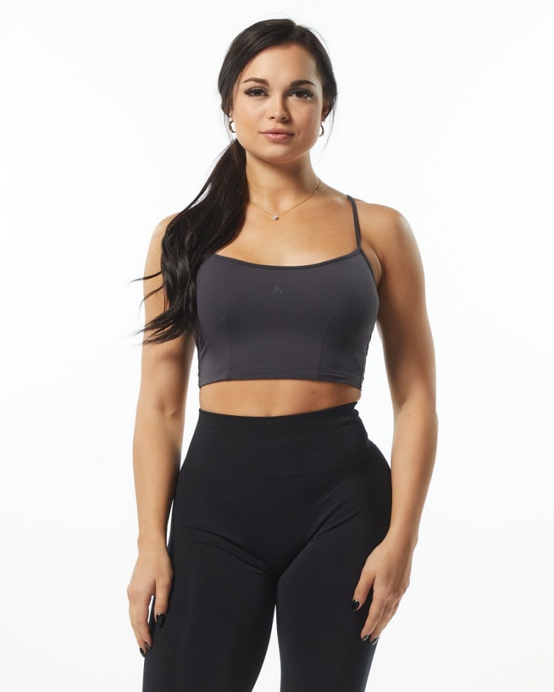 Alphalete Ultrasoft Camisole Tank Naisten Hihaton Paita Tummanharmaat | HFVKI-7685