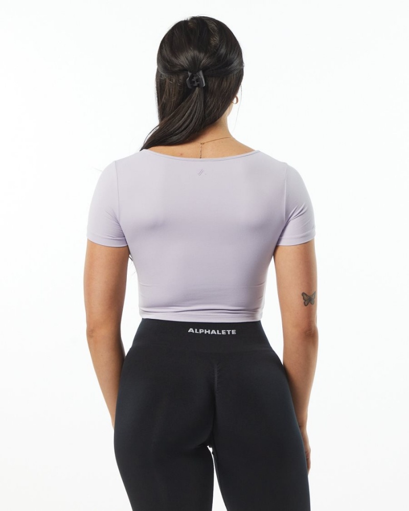 Alphalete Ultrasoft Pinnacle Tee Naisten Paidat Lilac | INRYD-5974