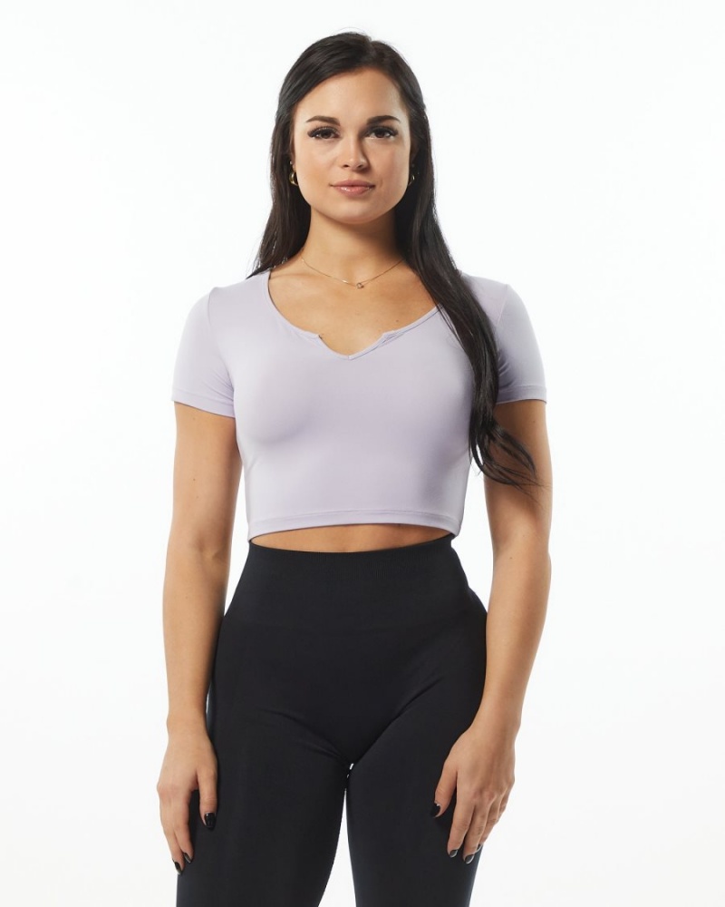 Alphalete Ultrasoft Pinnacle Tee Naisten Paidat Lilac | INRYD-5974