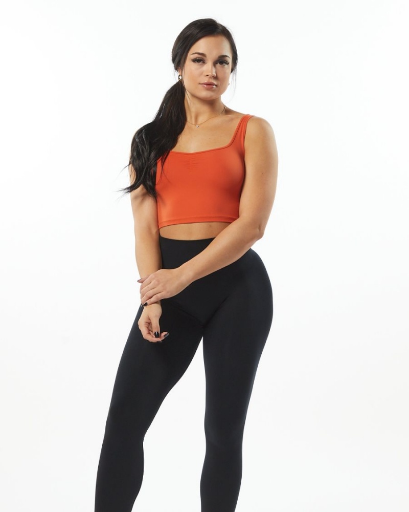 Alphalete Ultrasoft Square Neck Tank Naisten Hihaton Paita Oranssi | DLKAS-4217