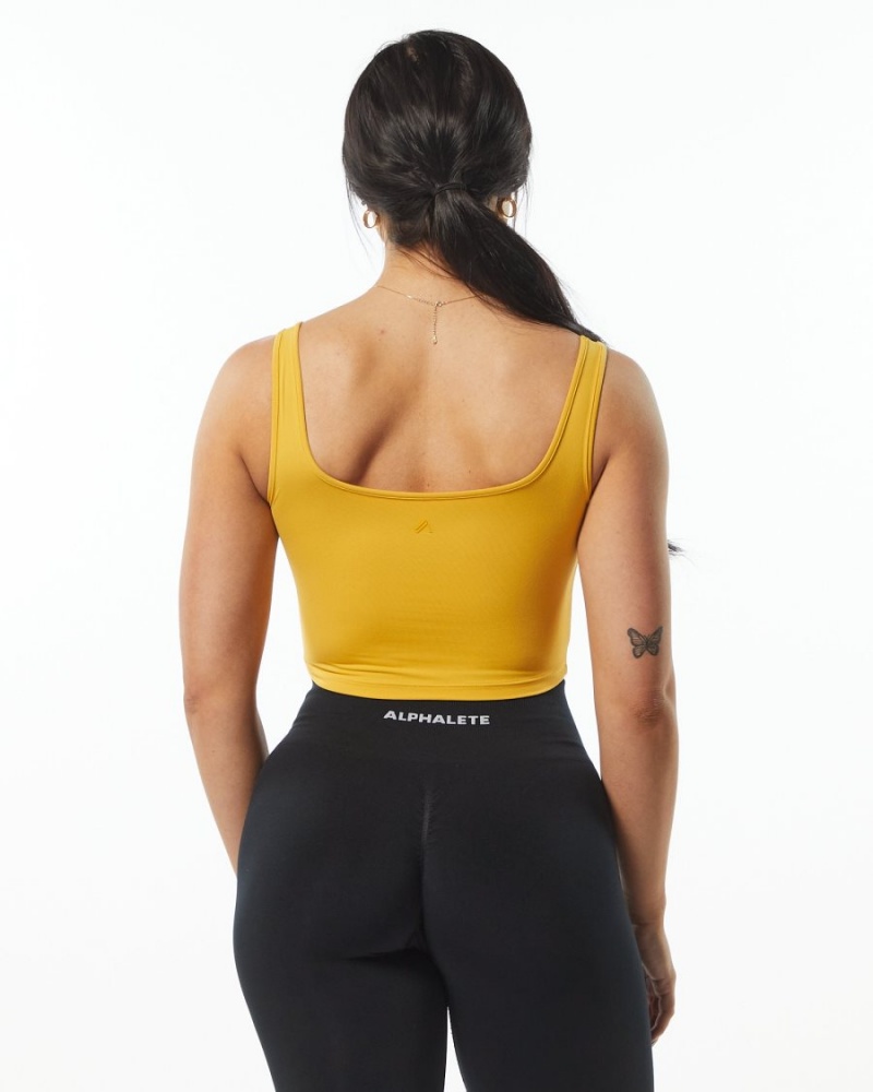 Alphalete Ultrasoft Square Neck Tank Naisten Hihaton Paita Sunflower | BENZJ-2538