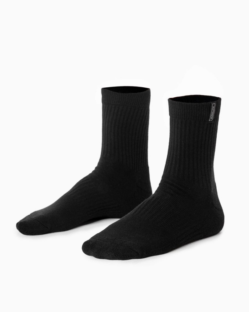 Alphalete Union Crew Sock 3pk Miesten Asusteet Mustat | EPSKJ-6108