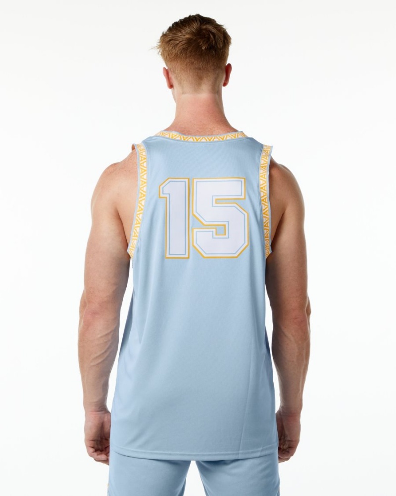 Alphalete Varsity Basketball Jersey Miesten Stringers Vaaleansininen | DXLUA-3465