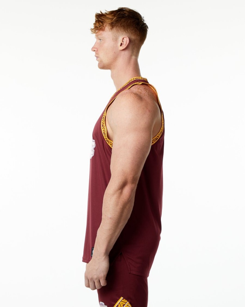 Alphalete Varsity Basketball Jersey Miesten Stringers Crimson | JADEY-7506