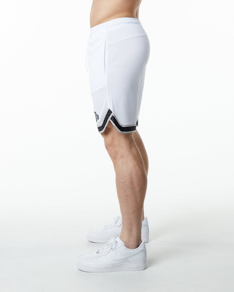 Alphalete Varsity Basketball Lyhyt 9" Miesten Shortsit Valkoinen | FYVOX-6453