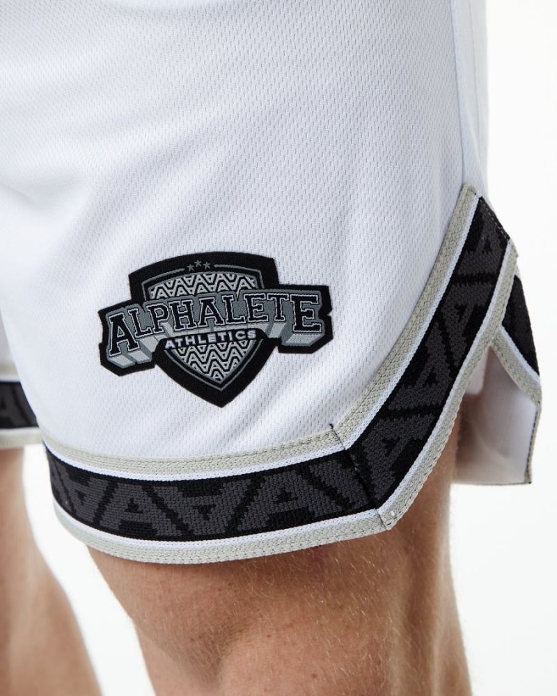 Alphalete Varsity Basketball Lyhyt 9" Miesten Shortsit Valkoinen | FYVOX-6453