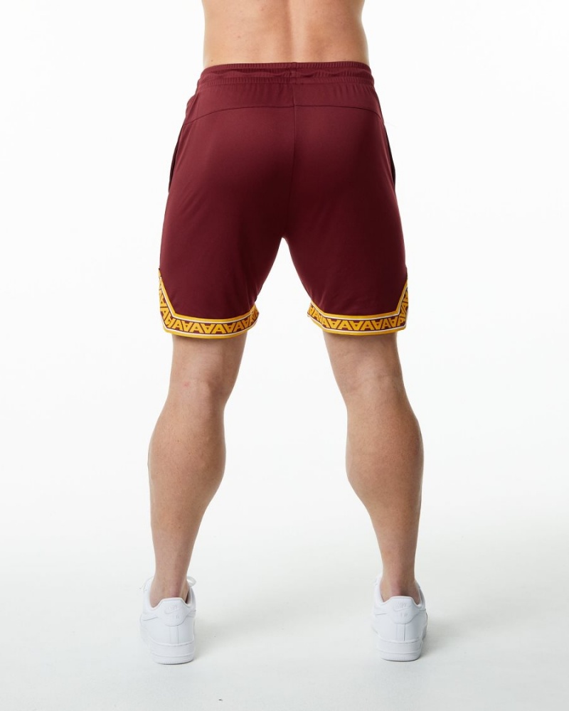 Alphalete Varsity Basketball Lyhyt 9" Miesten Shortsit Crimson | NVFUY-2039