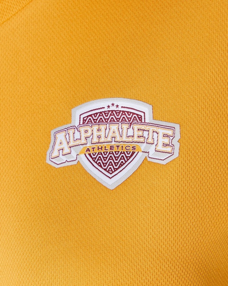 Alphalete Varsity Crop Naisten Paidat Marigold | PQOBG-1930