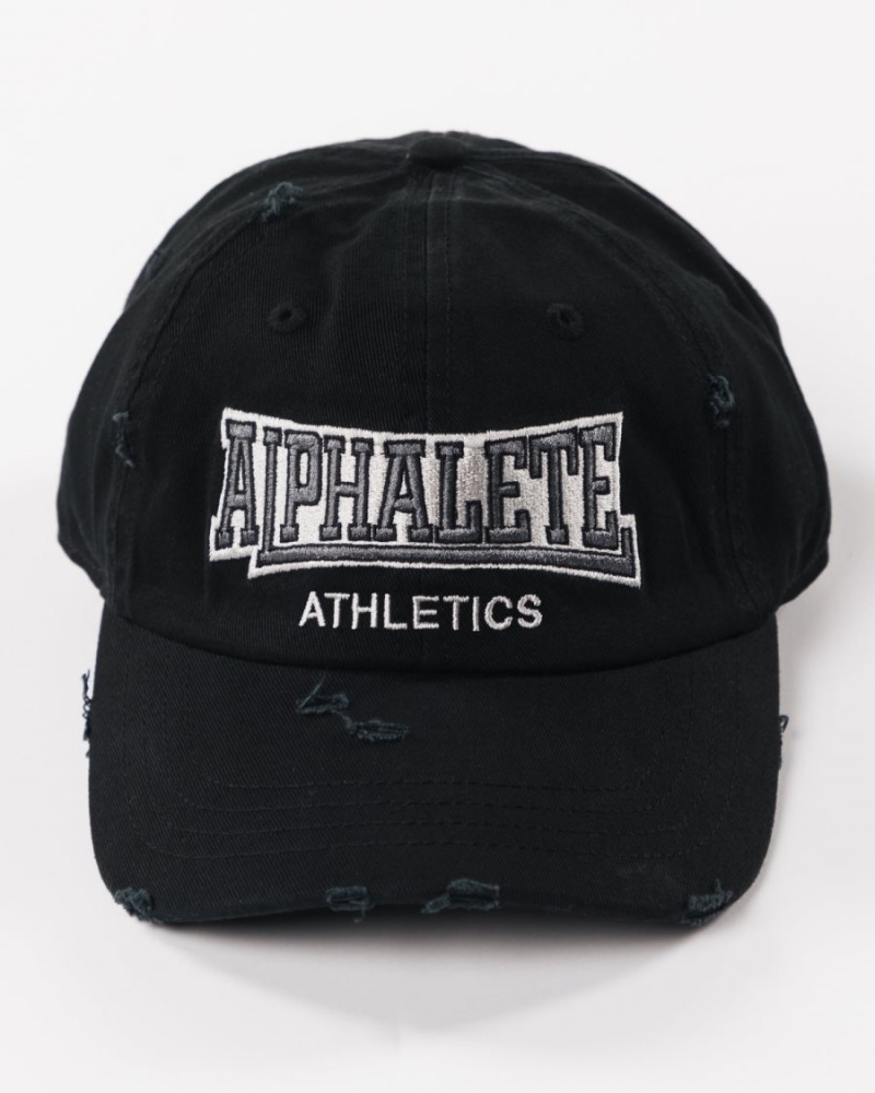 Alphalete Varsity Hat Miesten Asusteet Mustat Hopea Valkoinen | XCROH-8237