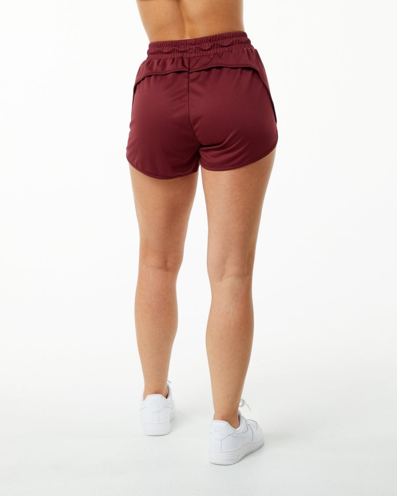 Alphalete Varsity Lyhyt 3.25" Naisten Shortsit Crimson | OYMXC-6481