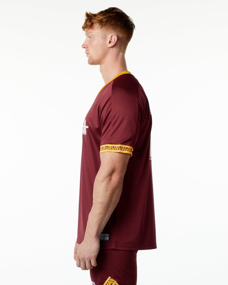 Alphalete Varsity NFL Jersey Miesten Paidat Crimson | VMTJQ-8429