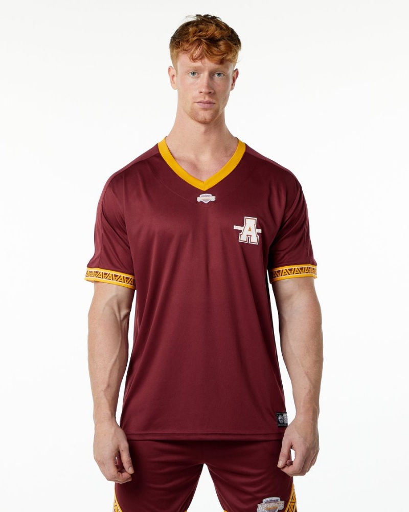 Alphalete Varsity NFL Jersey Miesten Paidat Crimson | VMTJQ-8429