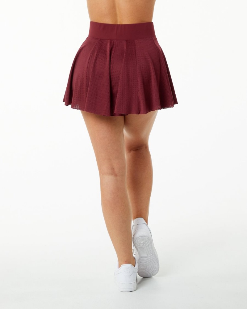 Alphalete Varsity Skirt Naisten Golfhameet Crimson | SYKWT-1527