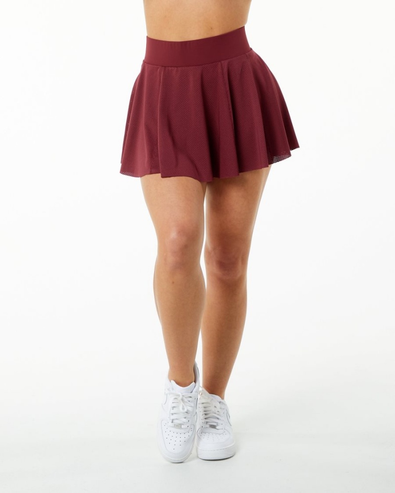 Alphalete Varsity Skirt Naisten Golfhameet Crimson | SYKWT-1527