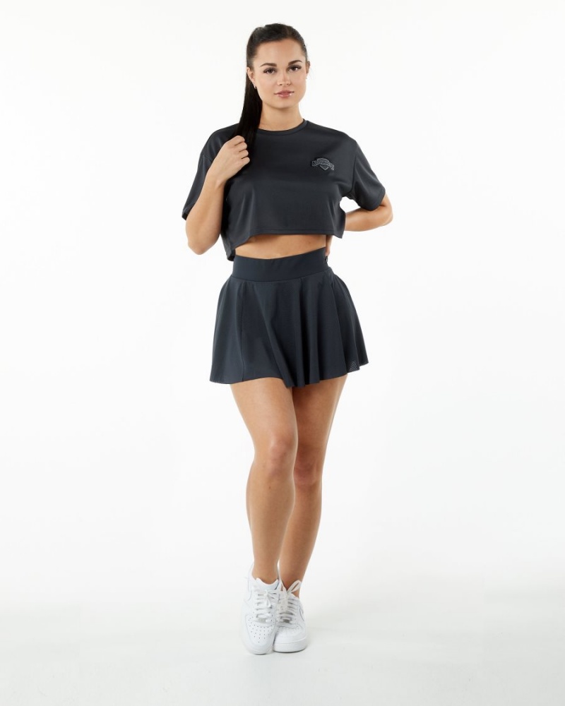 Alphalete Varsity Skirt Naisten Golfhameet Mustat | XWMLY-9608