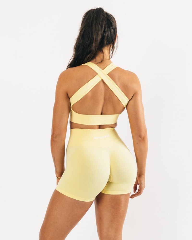 Alphalete Vault Bra Naisten Urheiluliivi Lemonade | NKREV-6839