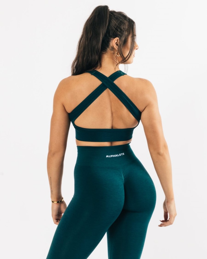 Alphalete Vault Bra Naisten Urheiluliivi Teal | FMRUH-3276